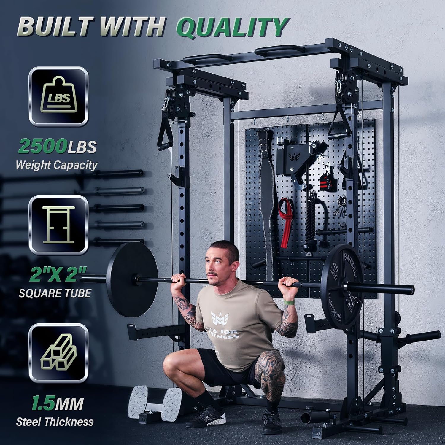 Pulley Home Gym - Drone3 Power Rack, Rack de Sentadillas