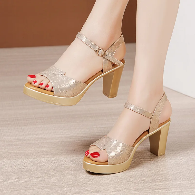 Ankle Strap Attachment - Zapatos de Plataforma con Tacón Grueso