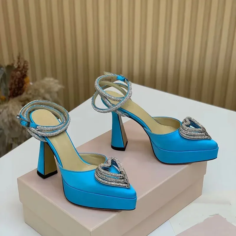 Ankle Strap Attachment - Sandalias con plataforma de cristal con