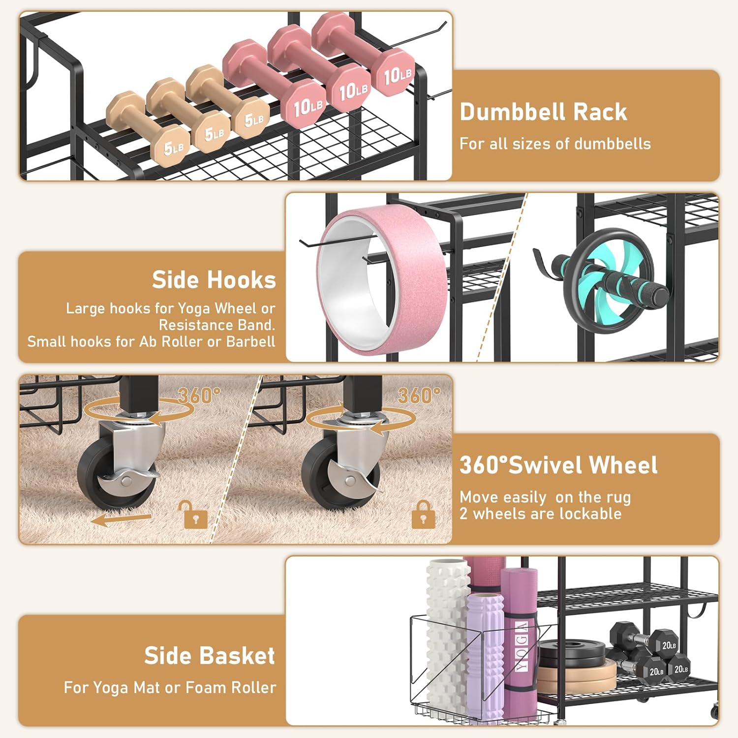 Almacenamiento para Gimnasio e - Home Gym Training reseña y precio