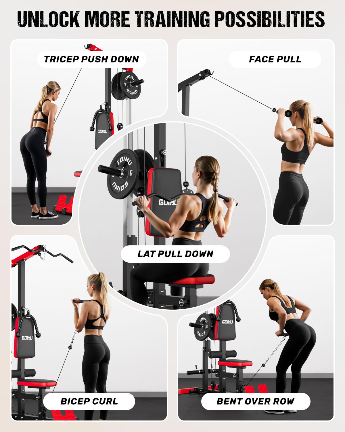 Máquina de Poleas 3 en 1 para  - Pulley Home Gym reseña y precio