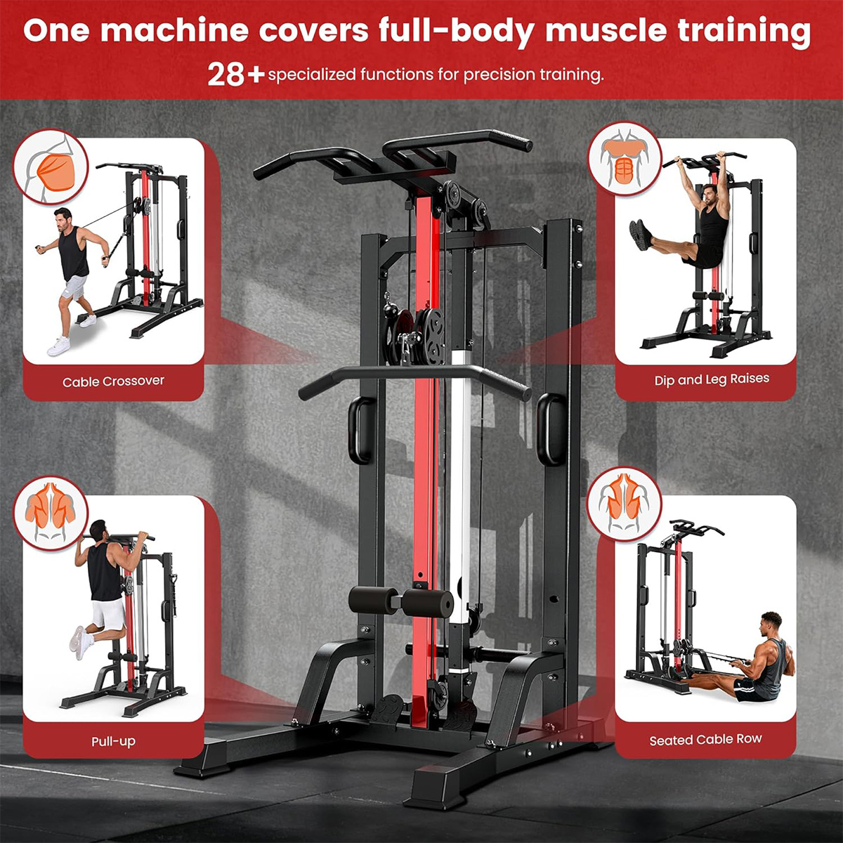 Máquina de Gimnasio Pooboo par - Pulley Home Gym reseña y precio