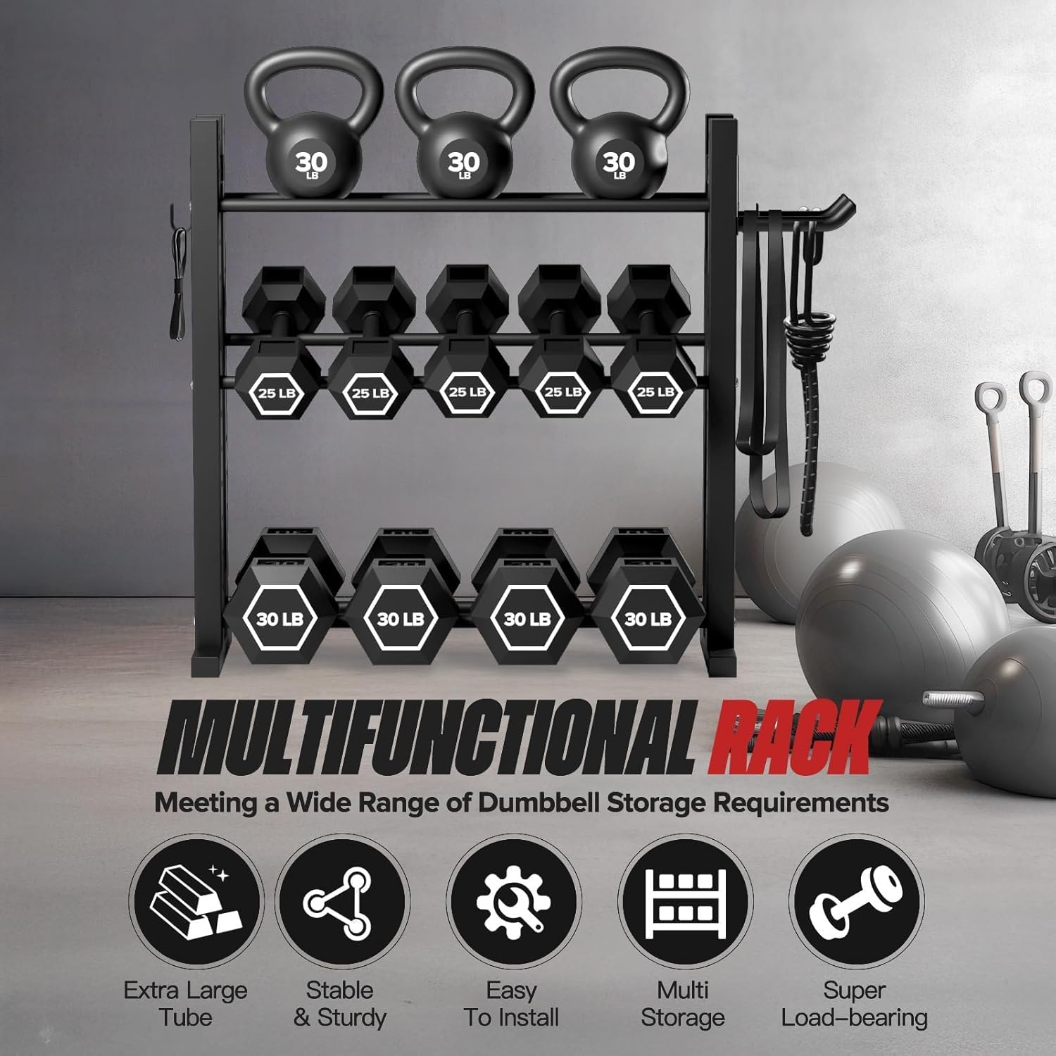 Soporte para Mancuernas de 3 N - Home Gym Training reseña y precio