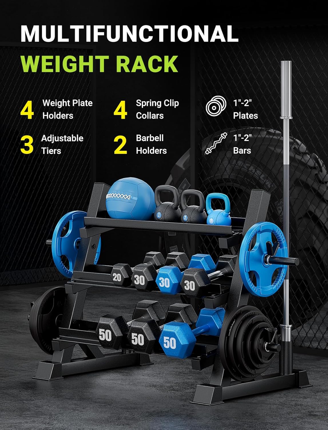 Rack para Mancuernas de 3 Nive - Home Gym Training reseña y precio