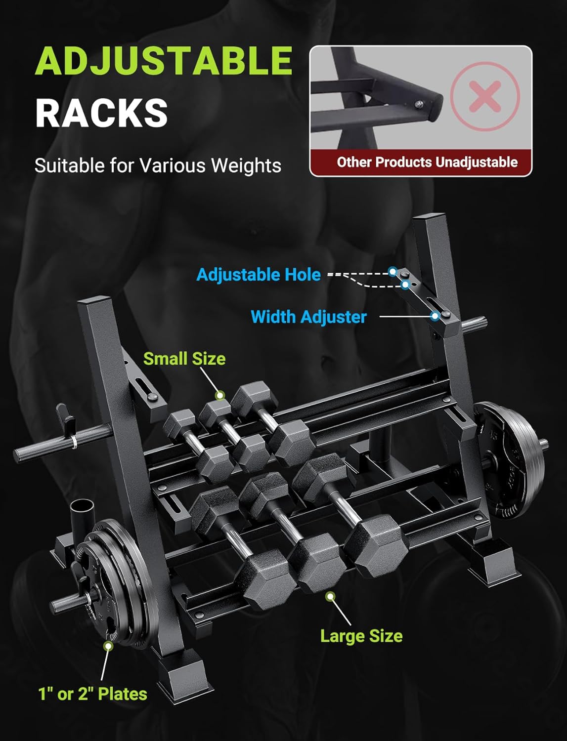 Rack para Mancuernas de 3 Nive - Home Gym Training reseña y precio