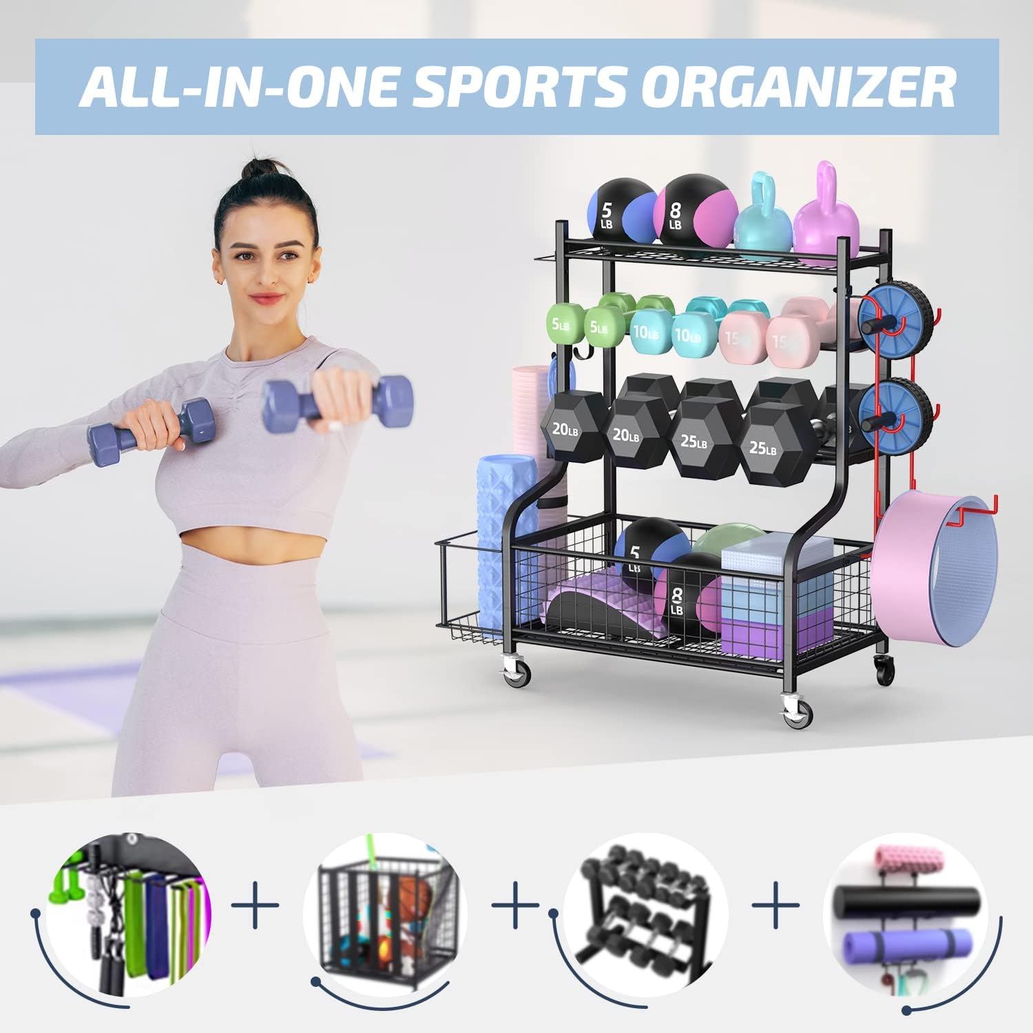 Soporte para Mancuernas de Gim - Home Gym Training reseña y precio