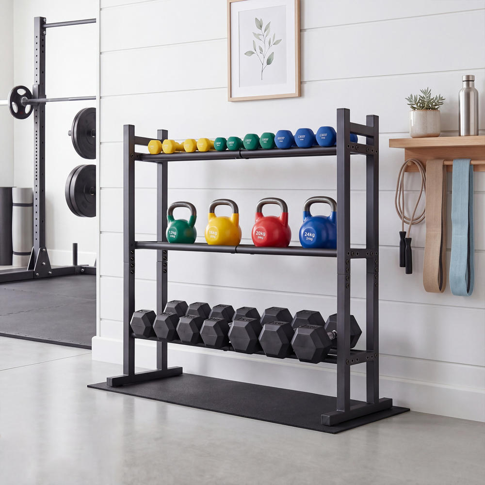 Estante para mancuernas de 3 n - Home Gym Weight reseña y precio
