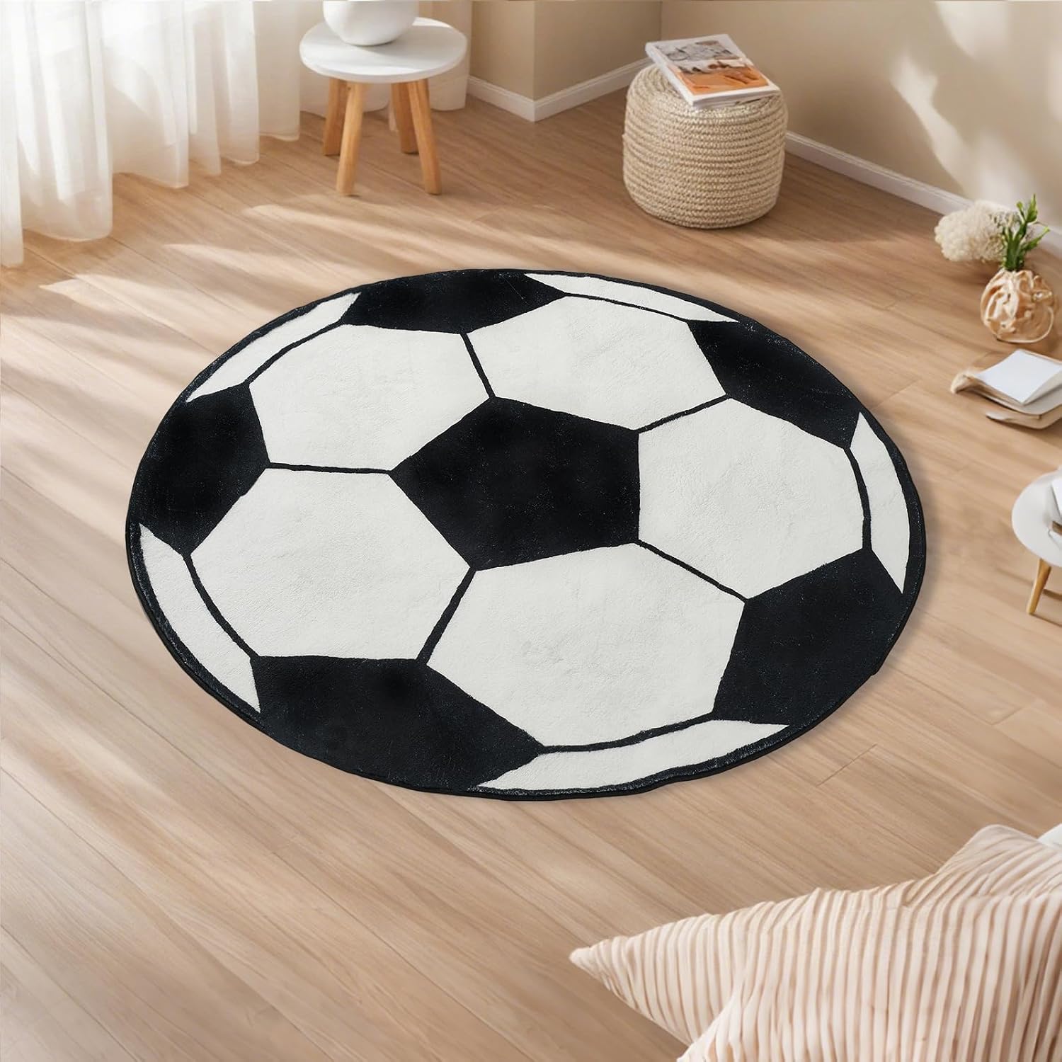 Alfombra Redonda de Felpa con  - Home Gym Kids reseña y precio
